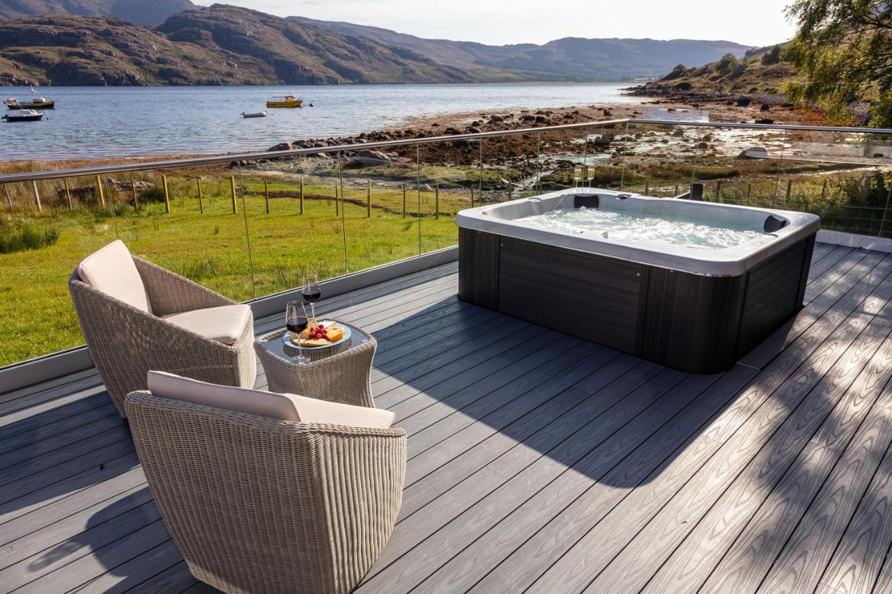 Birches Lodge With Hot Tub Dundonnell Екстер'єр фото